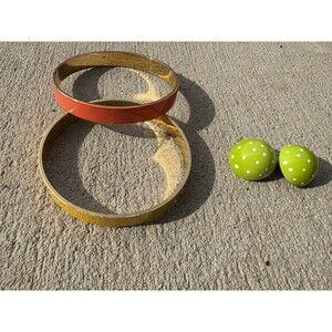 Lot of 3 Vintage 1960s Enamel Metal Clip On Earrings & Small Pull On Bracelets